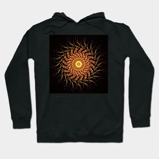 Bright Stylized Sun Kaleidoscope Design Hoodie